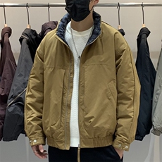 标50绒轻熟风格纹拼接立领羽绒服YR02-P200，男装羽绒服，星座313A(原308A-2)