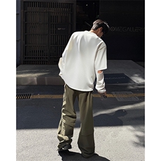 小众设计金属装饰卫衣T恤春夏打底设计高街痞帅潮男打底衫长袖P45，男装T恤，电商B319