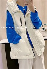 2021新款连帽羽绒马甲，女装马甲，兜火