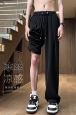 直筒冰丝裤X2398-TP3558休闲裤男2026夏季直筒宽松凉感西裤，男装西裤，电商A102