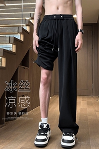 直筒冰丝裤 X2398-TP3558 休闲裤男2026夏季直筒宽松凉感西裤图片