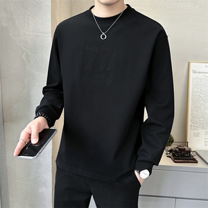 卫衣男款秋季2025新款高级感刺绣潮牌长袖T恤打底衫A313-W806-P78图片