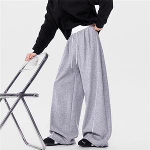 6XL-M 蓝色宽松显瘦百搭运动裤男阔腿拖地裤裤子 K9186-P45图片