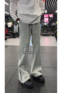 微喇休闲裤宽松斜切防水软壳冲锋裤直筒裤男女 C62173-TP2548图片