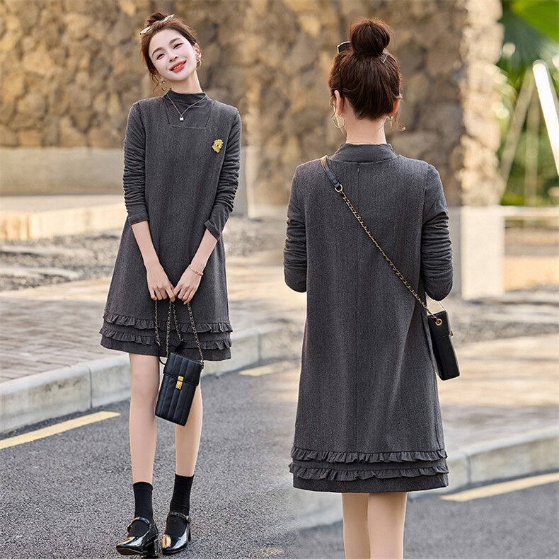 韩系高级感马甲+针织打底衫套装女2026春装新款两件套裙，女装套装/套裙，涵墨