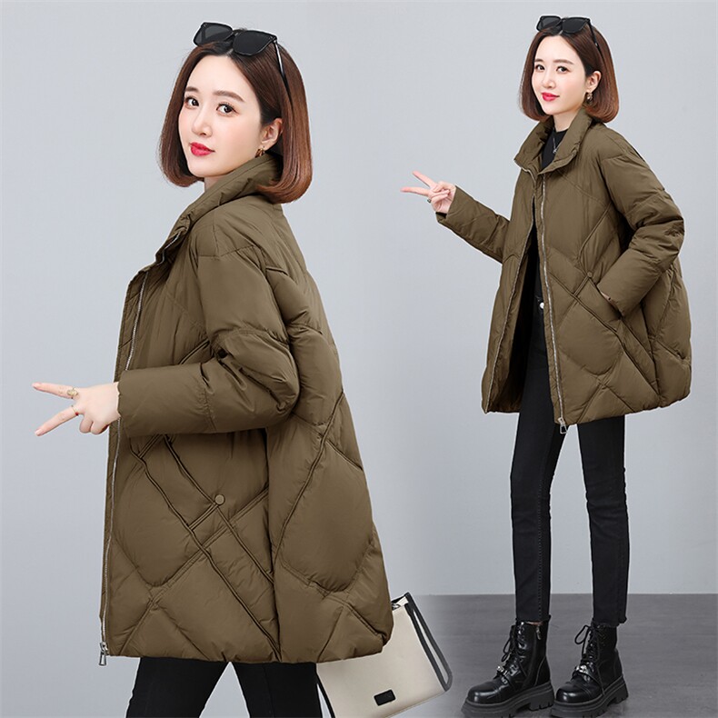 2023冬季新款时尚立领宽松羽绒服显瘦保暖外套,女装羽绒服,依恋蒂丝