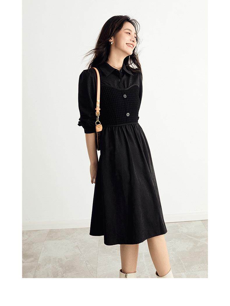 【现货】22秋季新品拼接修身连衣裙，女装连衣裙，"JINI PIUS及加"