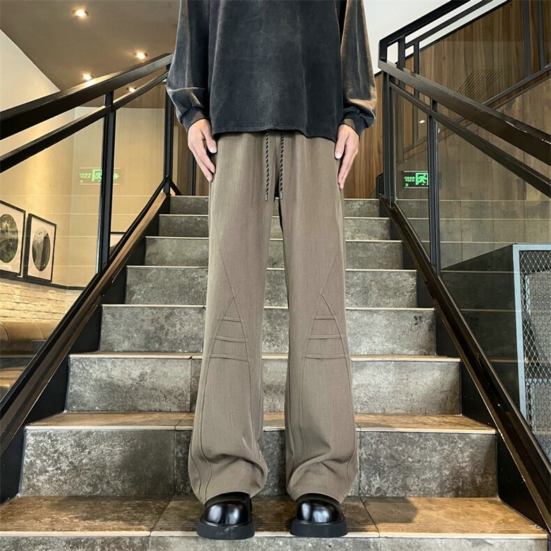 个性设计微喇西裤美式高街高个子微喇休闲西裤504-K212-特P30,男装西裤,星座504