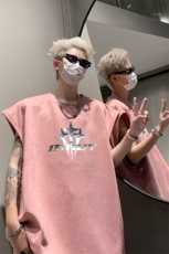 麂皮绒背心/马甲/坎肩2025夏季男装无袖T恤XZ514-2-2024116-P28，男装T恤，星座514-2(原B239)