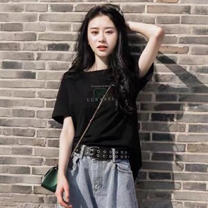 新款时尚韩版休闲运动宽松百搭短袖T恤图片