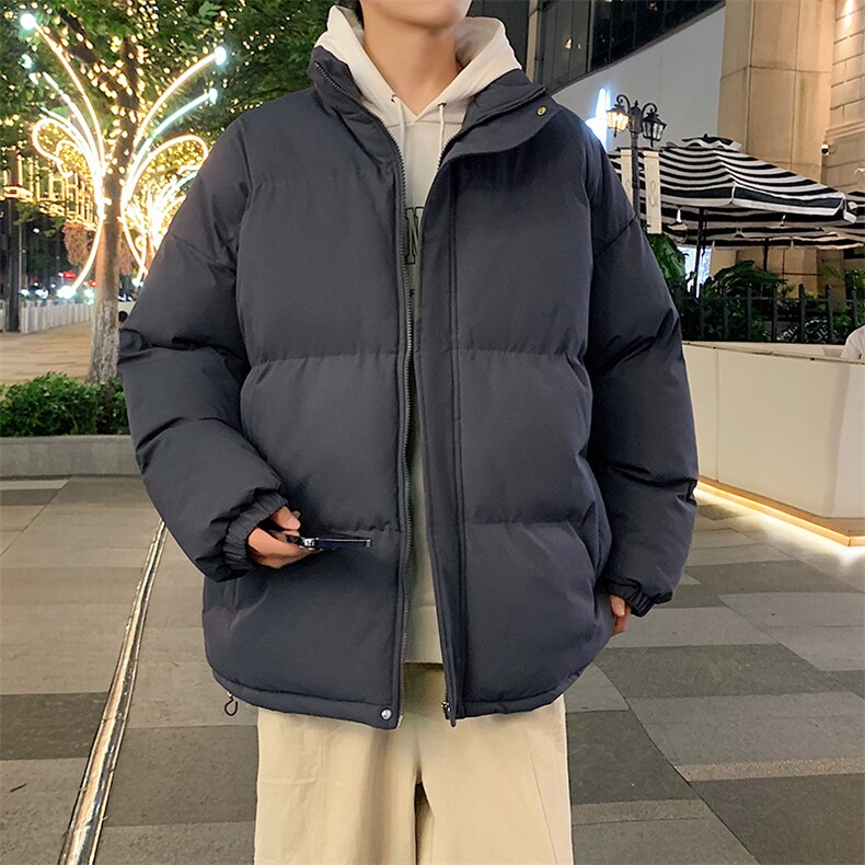 棉服棉袄秋冬新款棉衣外套纯色立领面包服保暖加厚 A436-1266-P60图片
