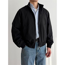 高品U家同款春季哈灵顿夹克男女立领茄克宽松休闲外套A1333-P85，男装夹克，星座1505