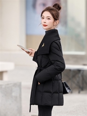 90白鸭绒羽绒服女2025年冬季新款中长款休闲羽绒服女，女装羽绒服，沁沁公主