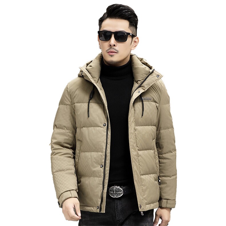 B8038钱塘2020-3有帽商务休闲冬季厚款简约中年男士羽绒服P258,男装羽绒服,钱塘207-3