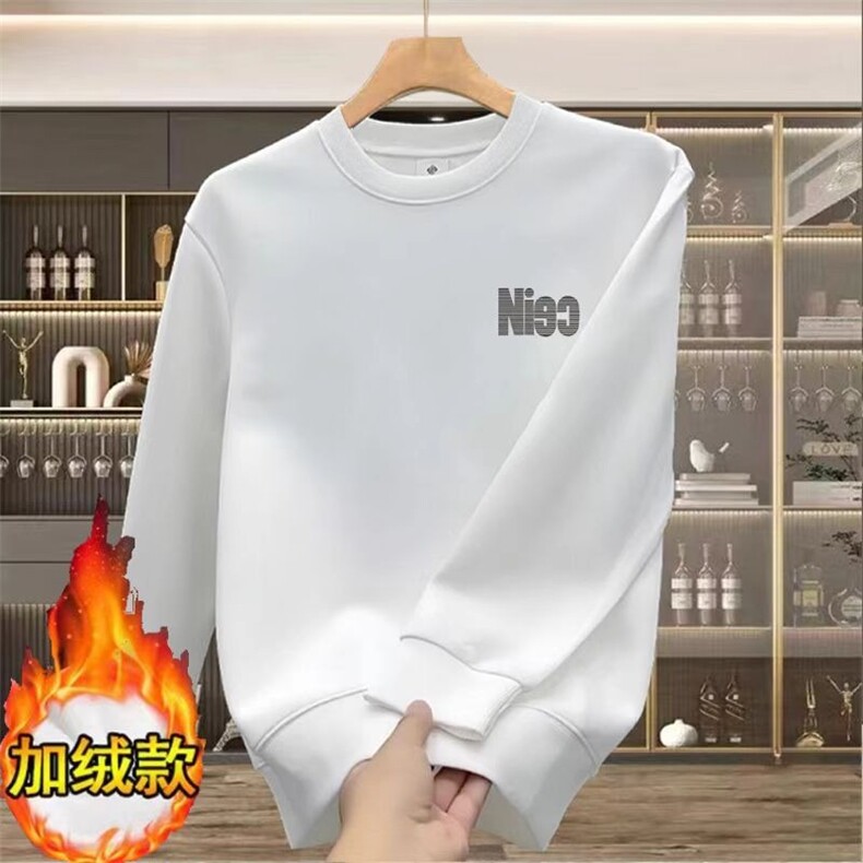 春秋冬华棉卫衣男女圆领宽松范学生情侣款韩版ins港风潮流上图片