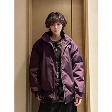美式立领外套男款秋冬款加厚加棉宽松休闲夹克男女潮流棉服上衣男，男装夹克，四季星座505