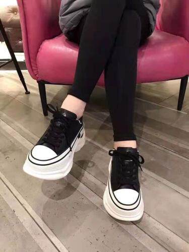 2021春季新款韩版潮流厚底增高真皮潮鞋，其它，她他麦