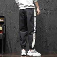 2021秋季新日系拼接印花大码瓷砖风男条纹九分裤休闲裤K2008-P45，男装休闲裤，电商A001