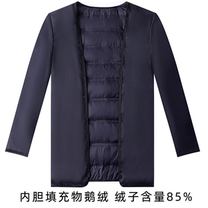 轻奢高货商场品质做工精细绵羊毛长款大衣鹅绒内胆图片