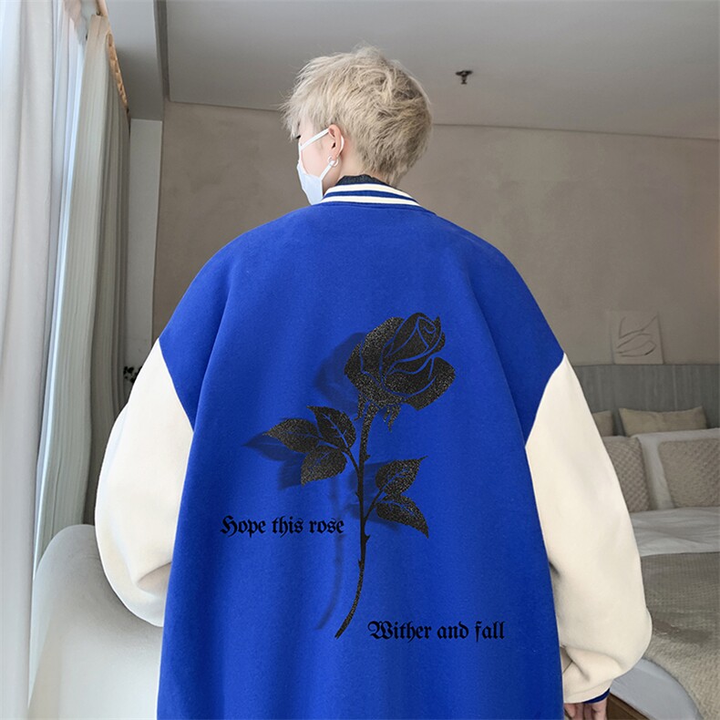 摇粒绒棒球服男大码开衫卫衣男夹克BF86279-P65,男装夹克,电商A040