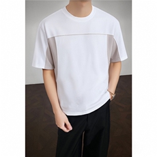 夏季新款潮结构款接拼索罗娜凉感圆领短袖T恤男TX700-P35，男装T恤，电商C310