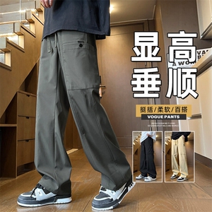 美式潮牌工装裤子男宽松直筒伞兵裤2026春秋新款休闲裤Z9856-P45图片