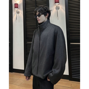 加棉加厚cleanfit立领短款拉链毛衣大衣夹克504-F30-P75控108图片