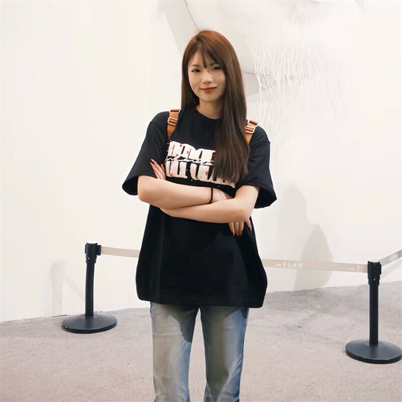 万针全刺绣工艺抖音得物高品质260克重磅纯棉双纱美式高街短袖T恤,男装T恤,电商A486