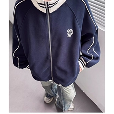 日系立领刺绣松弛感棒球服男女早秋外套宽松休闲学院风W18，男装卫衣，星座1116A（原606A-3）