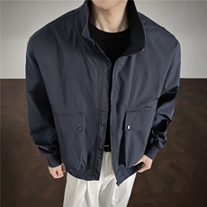 JK007港风模特大口袋工装教练飞行夹克聚酯纤维(S-3XL)TP38，男装夹克，电商A088