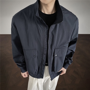 JK007港风模特大口袋工装教练飞行夹克聚酯纤维(S-3XL)TP38
