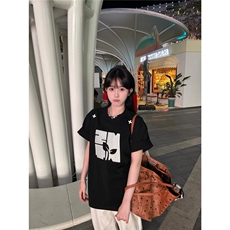 美式复古字母印花短袖T恤男女夏季宽松休闲百搭圆领半袖上衣TX103，男装T恤，星座208-5