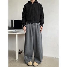 2025新款阔腿裤男款春秋垂坠感慵懒卫裤宽松直筒休闲长裤K180p38，男装休闲裤，电商D315A