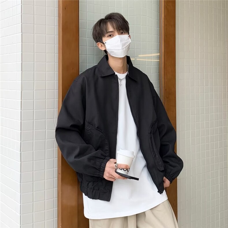 夹克男韩版潮流痞帅气高街2024春秋新款ins宽松百搭外套W4762-P55,男装夹克,星座412-3