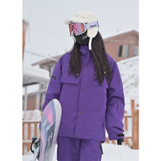 冬款防风防水单板双板保暖加棉加厚连帽滑雪服外套男女HF58-P160，男装棉衣，电商A001-1