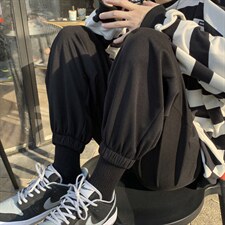 潮流百搭2022宽松束脚运动九分潮牌休闲卫裤WK602-1特批22,男装休闲裤,星座718-1