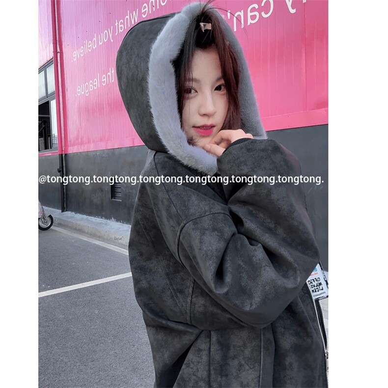 现货高品质美式高街冬季重磅座山雕大毛毛领pu皮棉衣男女加厚外套，男装皮衣，电商A486