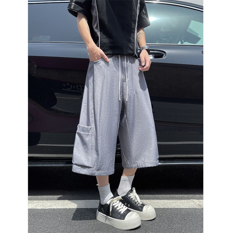仿天丝牛仔高级感冰丝垂感休闲裤夏季新款潮牌七分裤男2562特批31,男装休闲裤,电商C305A