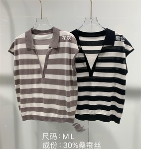 夏季新款短袖V领时尚百搭短袖图片