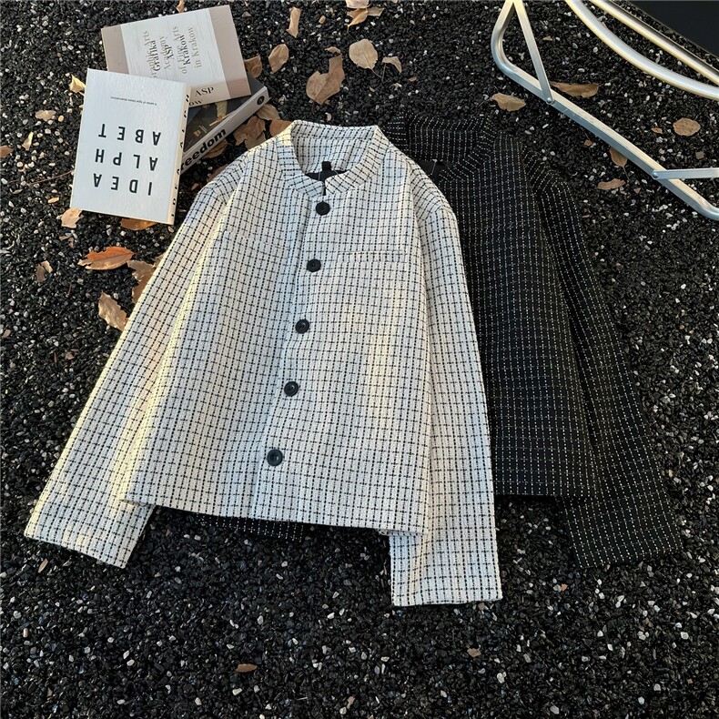 小香风外套男春秋季2025新款轻奢潮牌男装夹克上衣服W6831-P65,男装夹克,星座412-3
