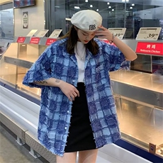 C93-P38大码男女款短袖衬衫2025夏季新款韩版宽松百搭外穿防晒衣，男装防晒衣，电商B323A
