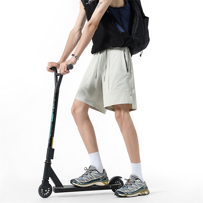 2025夏季LU感LTT短裤休闲健身反光压胶四分裤DK05003-特P35控68，男装牛仔裤，四季星座806