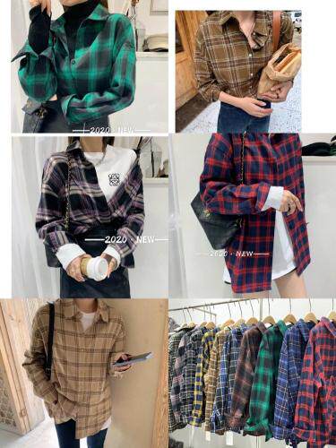 百搭格子衬衣，女装，23