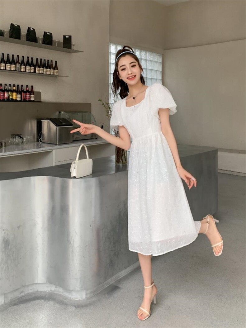 现货重工刺绣连衣裙，女装连衣裙，雅诗