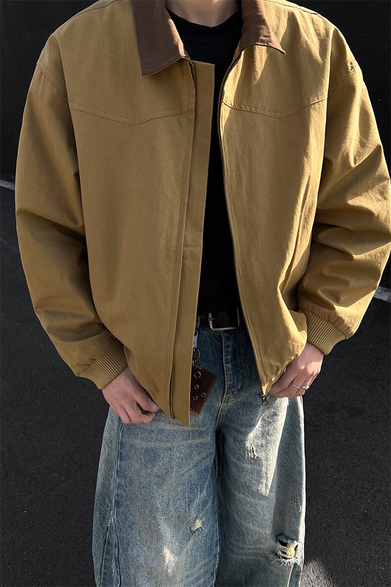 美式工装夹克水洗帆布翻领外套男xh90-特p80,男装夹克,电商B367