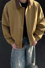 美式工装夹克水洗帆布翻领外套男xh90-特p80，男装夹克，电商B367