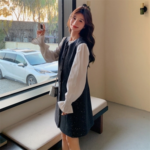 大方得体一整套穿搭背心裙两件套女2025年春季新款小香风时尚套装图片