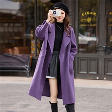 现货手工缝制冬季保暖新款时尚气质通列舒适街头大西装双面呢大衣，女装双面呢大衣，丽美静依
