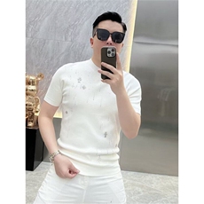 欧货流行潮男短袖夏季时尚轻奢流星烫钻修身半袖男潮牌圆领上衣潮，男装T恤，星座506A