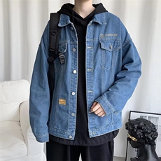 牛仔外套炸街上衣韩版潮流休闲棒球服夹克男装J101，男装夹克，星座1116A-1（原606A）